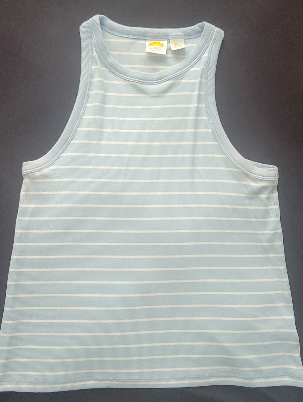 Light Blue Sleeveless Shell Top